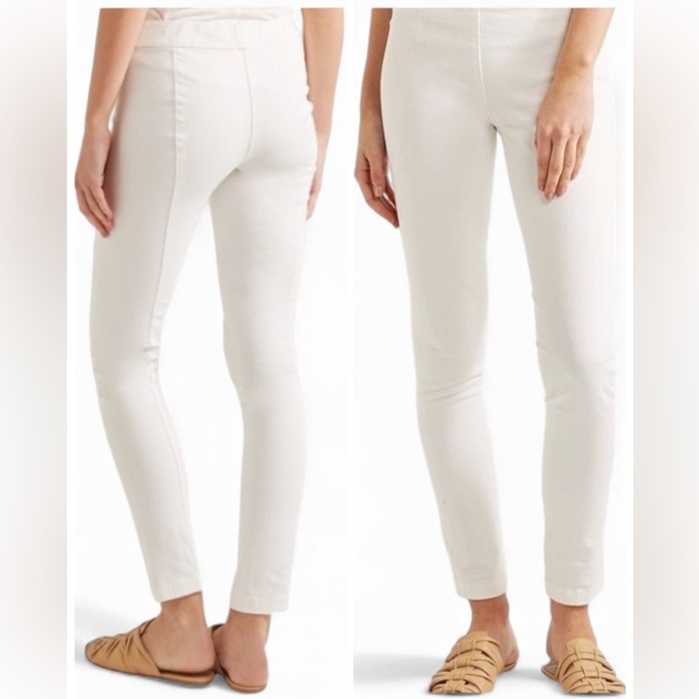 THE ROW MID RISE WHITE STRETCHY SKINNY JEANS PANTS QUIET LUXURY S